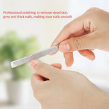 ▶ Lima de Uñas Acero Inoxidable Punta de Dedo de Metal Cutícula Alicate Cortador de Uñas Alicates Tijeras Herramienta de Manicura Para Manicura Pedicura 5 Piezas