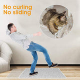 KOUQI - Juego de 10 almohadillas para orejas antideslizantes de doble cara para alfombras, antideslizantes, reutilizables, cinta lavable para suelos de madera dura, azulejos, alfombras, alfombrillas de piso, pared