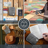 Zero Grid Passport Wallet - Travel Document Holder w/RFID Blocking (Shadow)