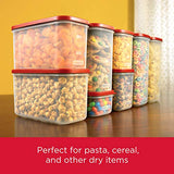 Rubbermaid Tapas modulares de alta calidad, conservador de cereales, paquete de 2, apilamiento de 18 tazas, contenedores de almacenamiento de plástico que ahorran espacio, transparentes