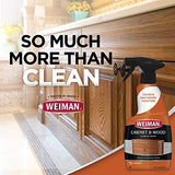 Weiman Spray de limpieza y brillo para gabinetes y madera, muebles, armarios de cocina, zócalo y molduras, aroma a almendra fresca, paño de microfibra incluido