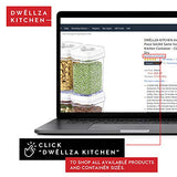 Contenedores de almacenamiento de alimentos transparentes herméticos para despensa, paquete de 6, contenedores de cocina herméticos, organización y almacenamiento de despensa, plástico sin BPA, mantiene los alimentos frescos y secos