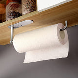 ▶ Portarrollos   de Papel de Cocina, Acero Inoxidable SUS 304 Papel de Baño Portarrollos, Autoadhesivo Toallero de Pared de Papel Plateado