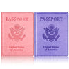 Paquete de 2 soportes para pasaporte y tarjetas de vacunación, soporte para pasaporte con ranura para tarjetas de vacunación, portafolios para pasaporte, funda para pasaporte, funda para pasaporte, soporte para pasaporte para mujeres y hombres, CA-púrpura