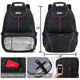 Mochila para laptop de 15.6 pulgadas, multifuncional, para almuerzo, con compartimento aislado, puerto USB, resistente al agua, senderismo, baloncesto, para negocios, trabajo, hombres y mujeres