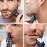 Philips Norelco Multigroomer - Recortadora todo en uno serie 3000, kit de aseo para hombre, 13 piezas, para barba, cara, nariz y oreja, recortadora de pelo y cortapelos sin necesidad de aceite de cuchilla, MG3750/60