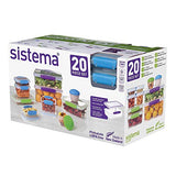 Accents Collection Food Storage Containers, Assorted Shapes and Colors, 20-Piece Set