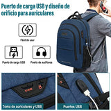 ▶ Mochila para portátil, VOICEPTT Mochila Antirrobo de Computadora Portátil Impermeable con Puerto de Carga USB y Puerto de audífonos para Mujeres y Hombres, 20-35L Mochila para Viajes