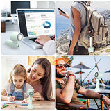 Ventilador de mano portátil, mini ventilador personal, recargable por USB, funciona con pilas, 3 velocidades ajustable, plegable, pequeño ventilador de escritorio con base para mujeres, hombres, hogar, oficina, maquillaje, viajes al aire libre(V