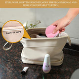 Bolsa de maquillaje grande, bolsa de cosméticos de doble capa, bolsa de maquillaje de viaje, bolsa de maquillaje de piel, bolsas de viaje para cosméticos, bolsa de aseo portátil de piel, bolsa de cosméticos espaciosa para mujeres y niñas, Blanco,