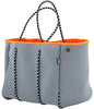Bolsa de neopreno multiusos para playa con bolsillo interior con cierre y tabla móvil, gris, One_Size
