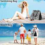 Bolsa de neopreno grande para playa, para mujer, piscina, gimnasio, bolsa de viaje, B5-leopardo, L
