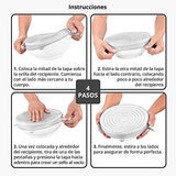 RabbitStorm Tapas Elásticas de Silicona, Envoltura Plástica Reutilizable Alternativa para Cubetas y Recipientes de Almacenamiento, Conjunto de 6 Tamaños Diferentes, para Mantener los AlimentosFrescos. Resistentes al Calor, Refrigeración, Antiderrames. Exc