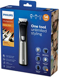 Philips Multigroom Series 7000 Set de Arreglo Personal, 14 e n 1, Negro/Plata