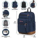 JANSPORT Cool Student - Mochila para portátil de 15 Pulgadas, Bolsa Escolar clásica, tamaño único, Tapiz de otoño