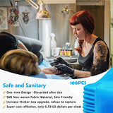 100 piezas de sábanas de mesa de masaje, sábanas desechables de spa no tejidas, transpirables, fundas de cama impermeables para spa, tatuaje, salón, pestañas, suministros de esteticista, color azul