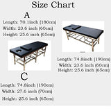 Mesa De Masaje Cama De Masaje Estacionaria Cama De SPA Cama De Mesa De Masaje Estacionaria De Alta Resistencia Cama De Fisioterapia con Capa De Espuma Viscoelástica Cama De Salón