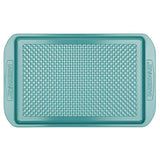 Charola híbrida de cerámica antiadherente para hornear, molde para galletas, 25.4 x 38 cm, aguamarina, Agua (Aqua), 10-in x 15-in, 1