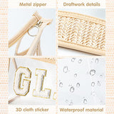 Bolsa de maquillaje transparente para artículos de aseo universitarios, bolsa de cosméticos de viaje, color beige, transparente, impermeable, bonita bolsa de maquillaje con cierre para mujeres y niñas, Beige, Glam