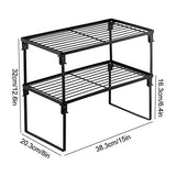 ▶ Organizador Estante apilable para almacenamiento de cocina, estante plegable para especias, estantes de almacenamiento, estantes de cocina, mostrador de cocina y organizador de estantes de gabinete,