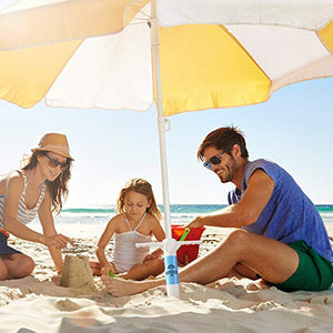 Sombrilla de playa con ancla de arena, soporte para paraguas con 5 tornillos en espiral, tamaño único, para todos los paraguas de playa, soporte seguro para vientos fuertes