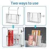 Organizador de gabinete de cocina para tablas de cortar sobre el clóset, organizador de pared, soporte de aluminio para cocina, baño, despensa, cromo brillante
