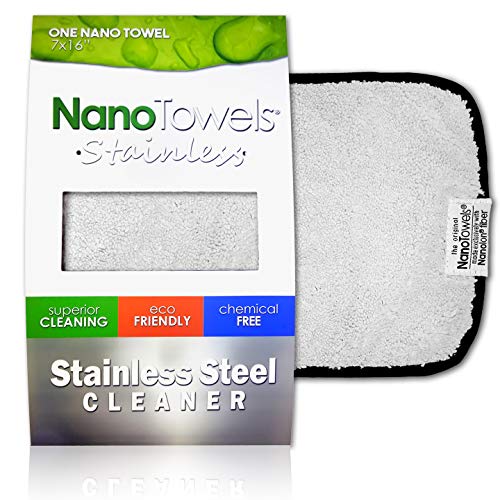 Nano Towels Stainless Steel Cleaner | The Amazing Chemical Free Stainless Steel Cleaning Reusable Wipe Cloth | Kid & Pet Safe | 7x16