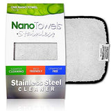 Nano Towels Stainless Steel Cleaner | The Amazing Chemical Free Stainless Steel Cleaning Reusable Wipe Cloth | Kid & Pet Safe | 7x16" 1 Ct.