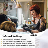 100 sábanas de mesa de masaje, sábanas desechables de spa, sábanas no tejidas transpirables, impermeables, para spa, tatuajes, salones, pestañas, suministros de esteticista, color rosa (blanco-1)