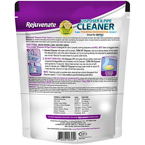 Rejuvenate - Limpiador de olores y tuberías de Seguridad séptica, 6 Unidades, Moderno, Púrpura (Purple Label), Paquete 6, 1
