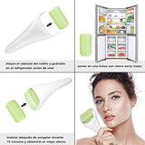 Rodillo Masajeador Facial de jade, facial Gua Sha, Ice Roller for Face y Eye, cepillo de mascarilla de silicona, Cuidado de la Piel del Cuello del Ojo del Facial, para cuerpo cabeza cuello Naturaleza Belleza dispositivo OranSee