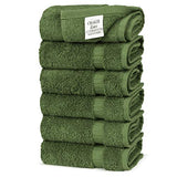 ▶ Toallas  Hotel & SPA Quality, Highly Absorbent 100% Cotton Hand Towels (6 Pack, Moss)