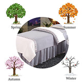 Juego de funda para mesa de masaje, juego de falda para camas de masaje, 4 piezas, tratamiento de SPA, salón de belleza, mesa de masaje, juegos de sábanas para cama, colcha para cama de salón de