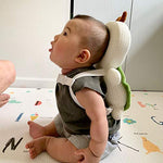 Bebamour - Mochila protectora para bebé con diseño de tortuga para niños pequeños, ajustable, protección para la cabeza del bebé, para gatear (blanco)