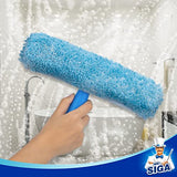 MR.SIGA Combo Profesional de Limpieza de Ventanas - Escobilla de Goma y Limpiador de Ventanas de Microfibra, 25 cm