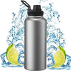 950ML Botella Térmica，Hisemy Termo de Acero Inoxidable sin BPA，100% a prueba de fugas, aislamiento de doble pared，para Agua Fría (24 horas) o Caliente (12 horas)