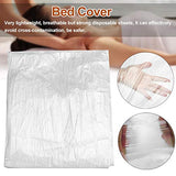 Funda desechable para cama de masaje, 100 unidades, desechable, sábana de mesa de masaje, sábanas de cama de spa, película encerada para salón, protector de muebles de sofá, cubierta de plástico para sofá (tamaño: 120 x 200 cm)
