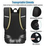 Mochila Antirrobo para Portátil, Mochila para Laptop de 15.6 pulgadas, Puerto de Carga y Puerto para Audífonos, E T EASYTAO Mochila Impermeable para Viajes, Negocios (Negro)