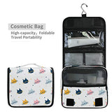 Kit de neceser de viaje para colgar, estuche de maquillaje, organizador de cosméticos para hombres y mujeres (cubierta gráfica de gato infantil)