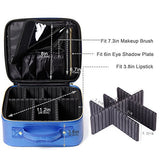 Cosmetiquera Para Maquillaje Estuche Maquillaje Neceser Mujer Maquillaje Estuche De Tren De Maquillaje Bolsa Organizador De Maquillaje Con Compartimento Para Brochas Portátiles Cuero PU