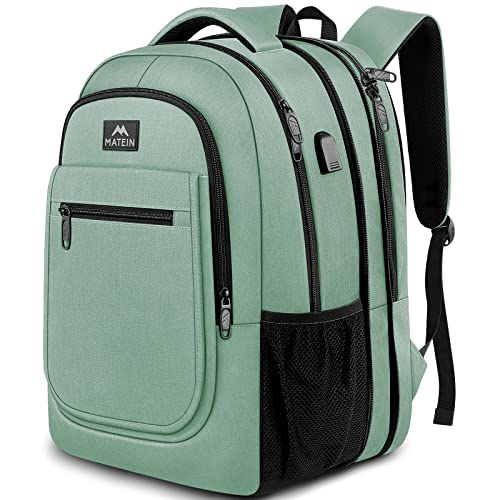Mochila para computadora portátil para mujeres, mochila escolar expandible de 15.6 pulgadas con puerto USB,mochila de viaje antirrobo,mochila universitaria resistente al agua,regalos para mujeres,cian