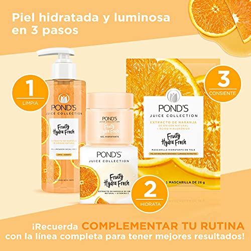 POND'S Cuidado Facial Fruity Hydra Fresh Naranja, Gel Hidratante, 110 G