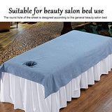 ▶ Sábanas y fundas Sábana de 8 colores - Salón de belleza Masaje SPA Funda de sofá Funda de cama de algodón suave con orificio de respiración facial(azul marino)