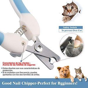 Lumbor37 Tijeras de Uñas para Mascotas Cortauñas Paw Grooming Trimmers con Safety Guard para Evitar el Corte Excesivo de Uñas para Puppy Doggie Kitty