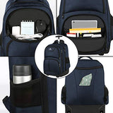 Mochila con Ruedas, Mochila para computadora portátil con Ruedas Impermeable para Viajes,Bolsa de Equipaje Bolsa de computadora Escolar para Hombres Mujeres aptas para portátil 15.6,Color Azul