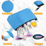 Paquete de 40 bolsas de maquillaje de lona, bolsas de cosméticos a granel con parte inferior de lona con cremallera, bolsa multiusos en blanco, pequeñas bolsas de maquillaje para mujeres, monedero, lápiz de aseo para manualidades, 10 colores, 7.4 x 5.1 x