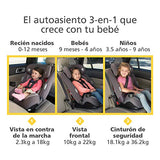 Autoasiento para bebé - Safety 1st Continuum 3 en 1, Hollyhock
