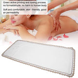Sábana De Mesa De Masaje, Sábana De Cama De Belleza Profesional De Spa, Colcha De Cama De Masaje Con Orificio Sabana Metalica Spa For Juegos Para Salón De Uñas De Belleza(Blanco)