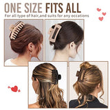 ▶ Paquete de 8 pinzas de pelo grandes de 4.3 pulgadas para mujer, cabello fino y grueso rizado, clips de plátano grandes mate, clip de mandíbula de sujeción fuerte de los años 90, colores neutros