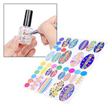 Botellas vacías de esmalte de uñas con cepillos Dupont – Juego de 6 – Cristal transparente – Incluye embudos (para un fácil relleno) y bolas de mezcla (para mejores resultados de mezcla) – Haz tu propio esmalte de uñas